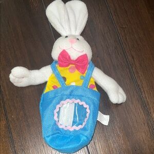 Plush Easter Bunny Treat Gift Giving Pouch Hanging Decor